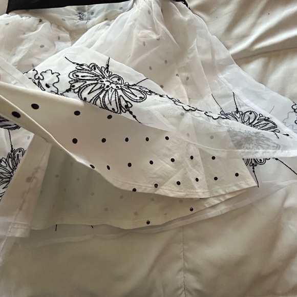 American Girl Pretty Holiday Dress Size 8 black white bow - Picture 4 of 6